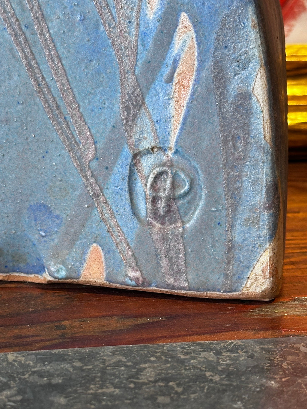 Stoneware cat vase