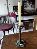 Stone encrusted candlestick