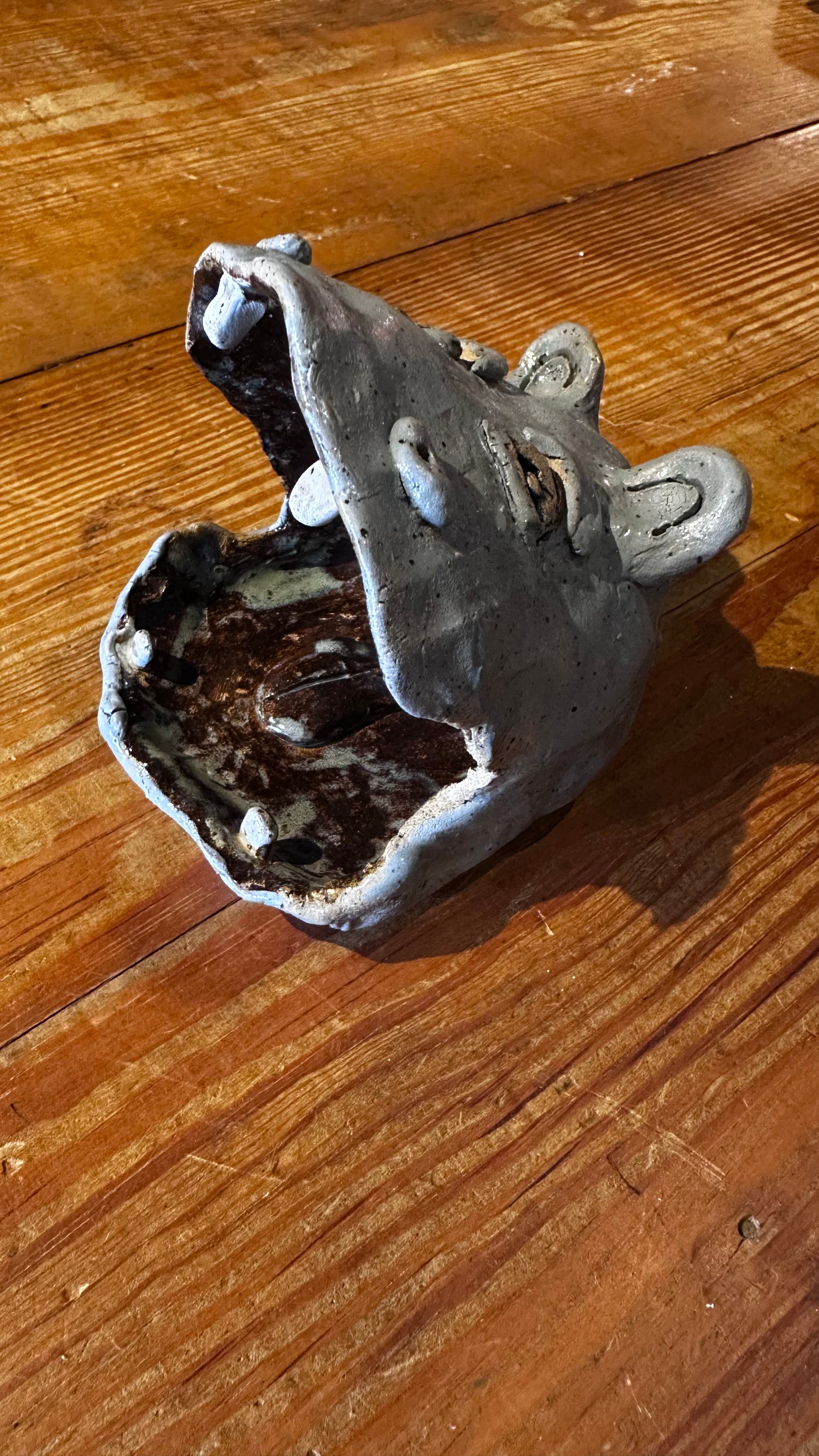 Ceramic Hippo Head