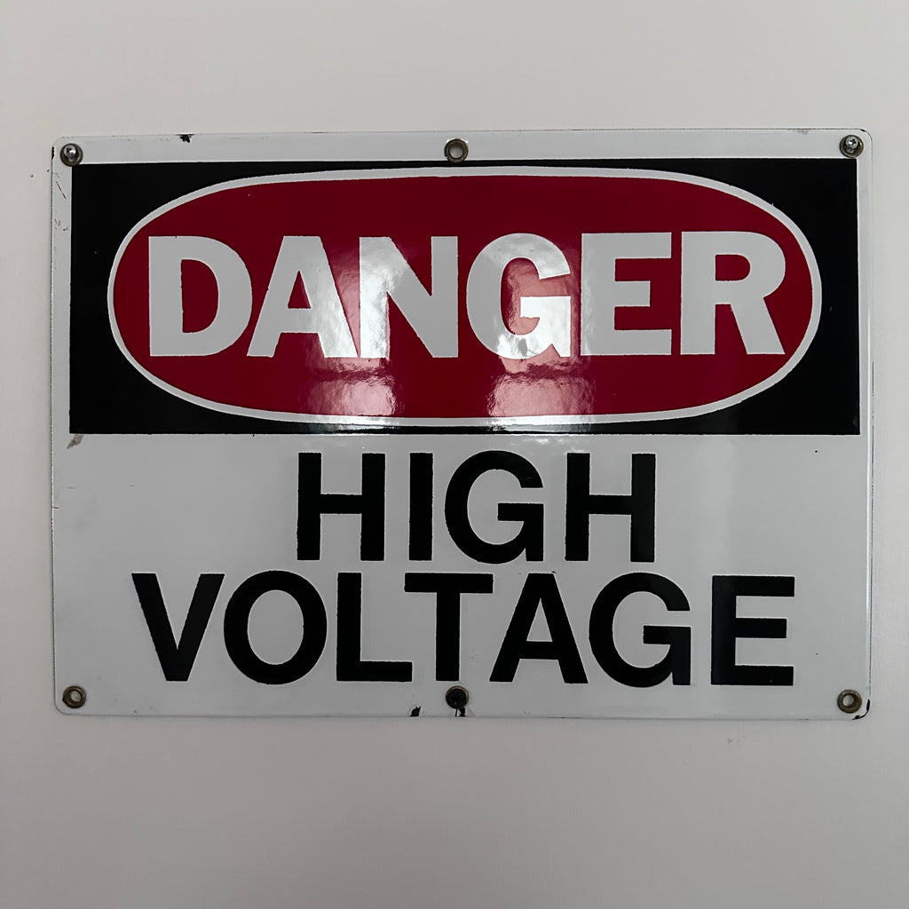 High voltage sign
