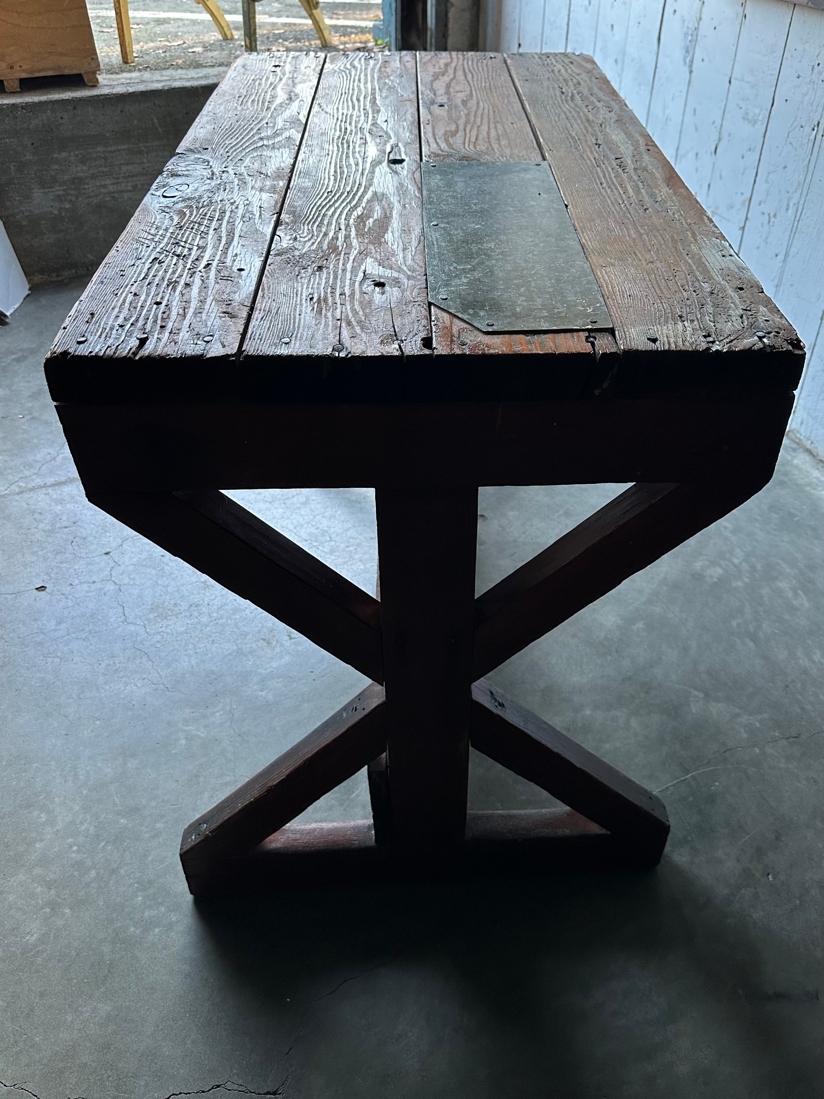 Scratch-built Sawbuck Table