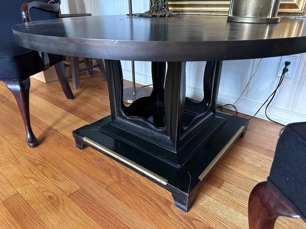 Steel top cocktail table
