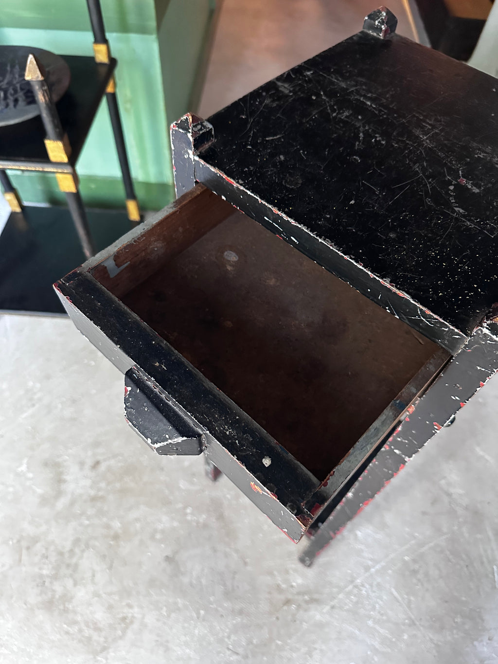 Black arts and crafts side table