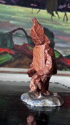 Copper Painted Stone Figure