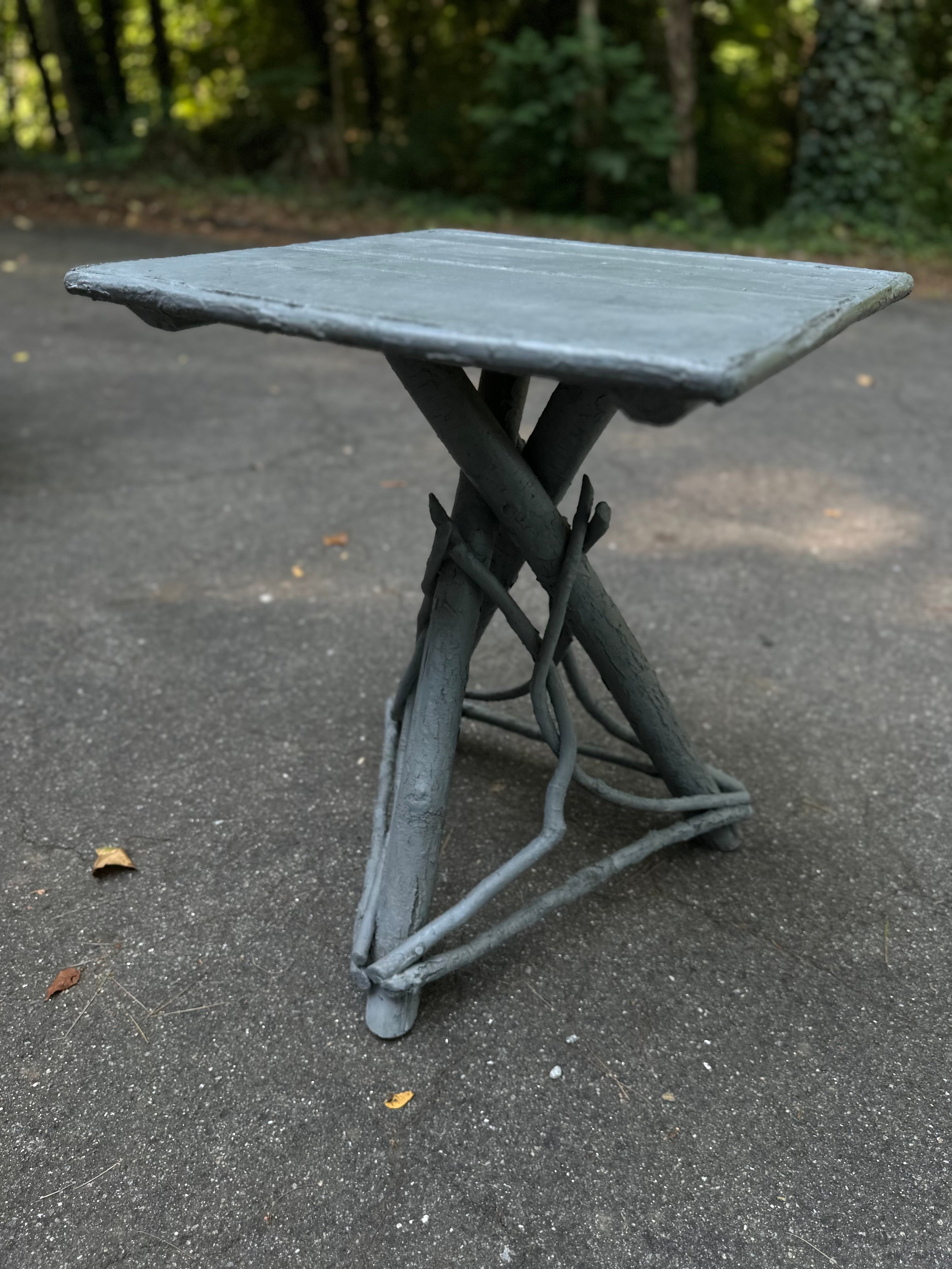 Gray Adirondack Side Table