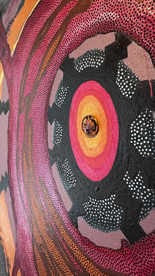 70’s Mixed Media Painting
