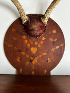 Folk Art Antler Wall Shelf