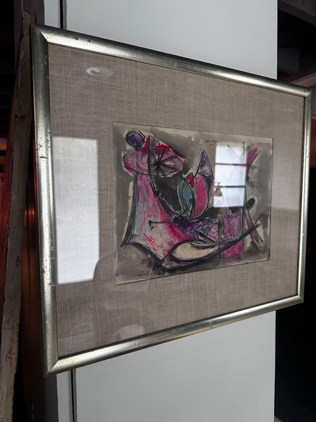 1959 Abstract in pinks and grays ￼