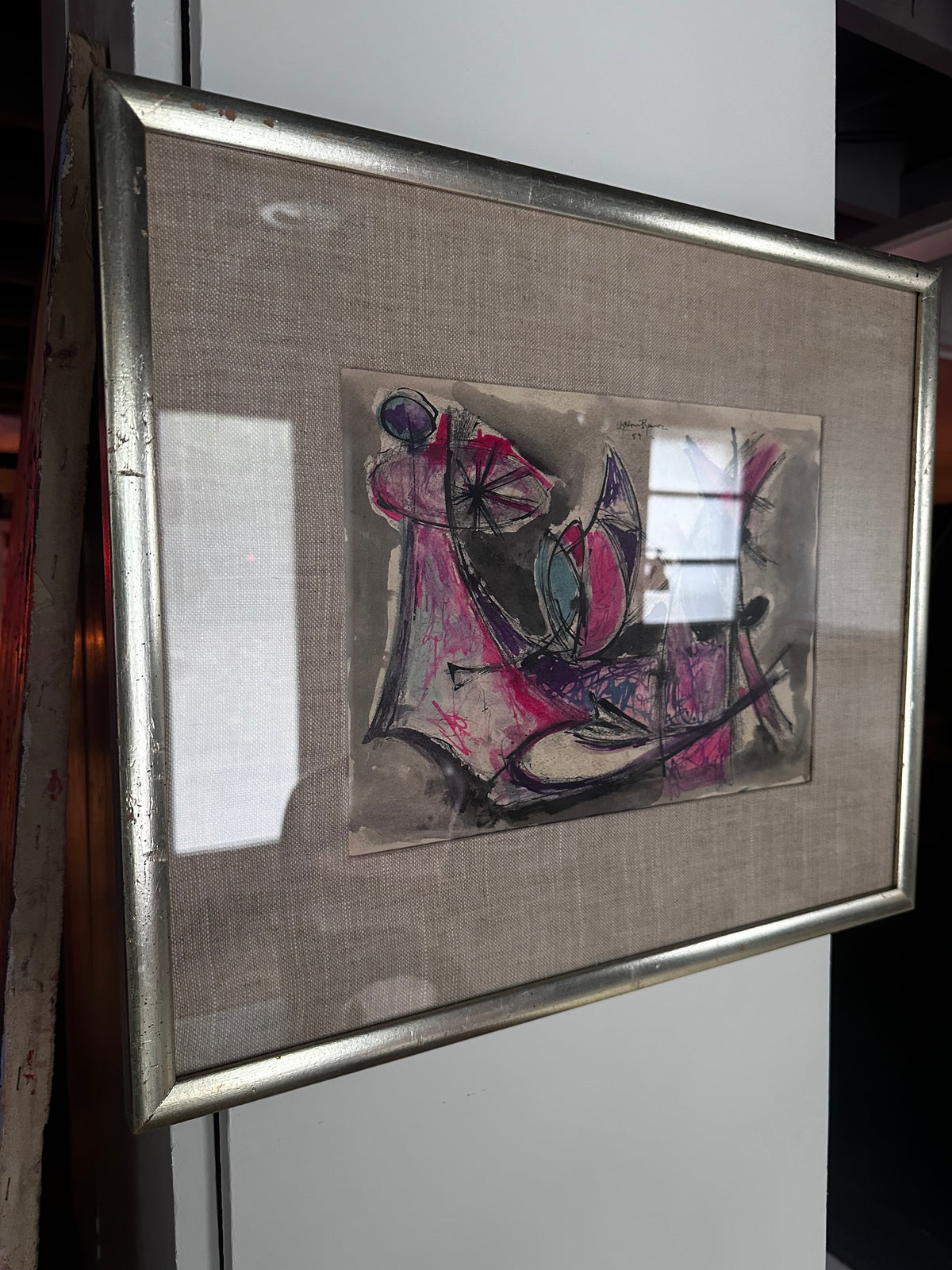 1959 Abstract in pinks and grays ￼