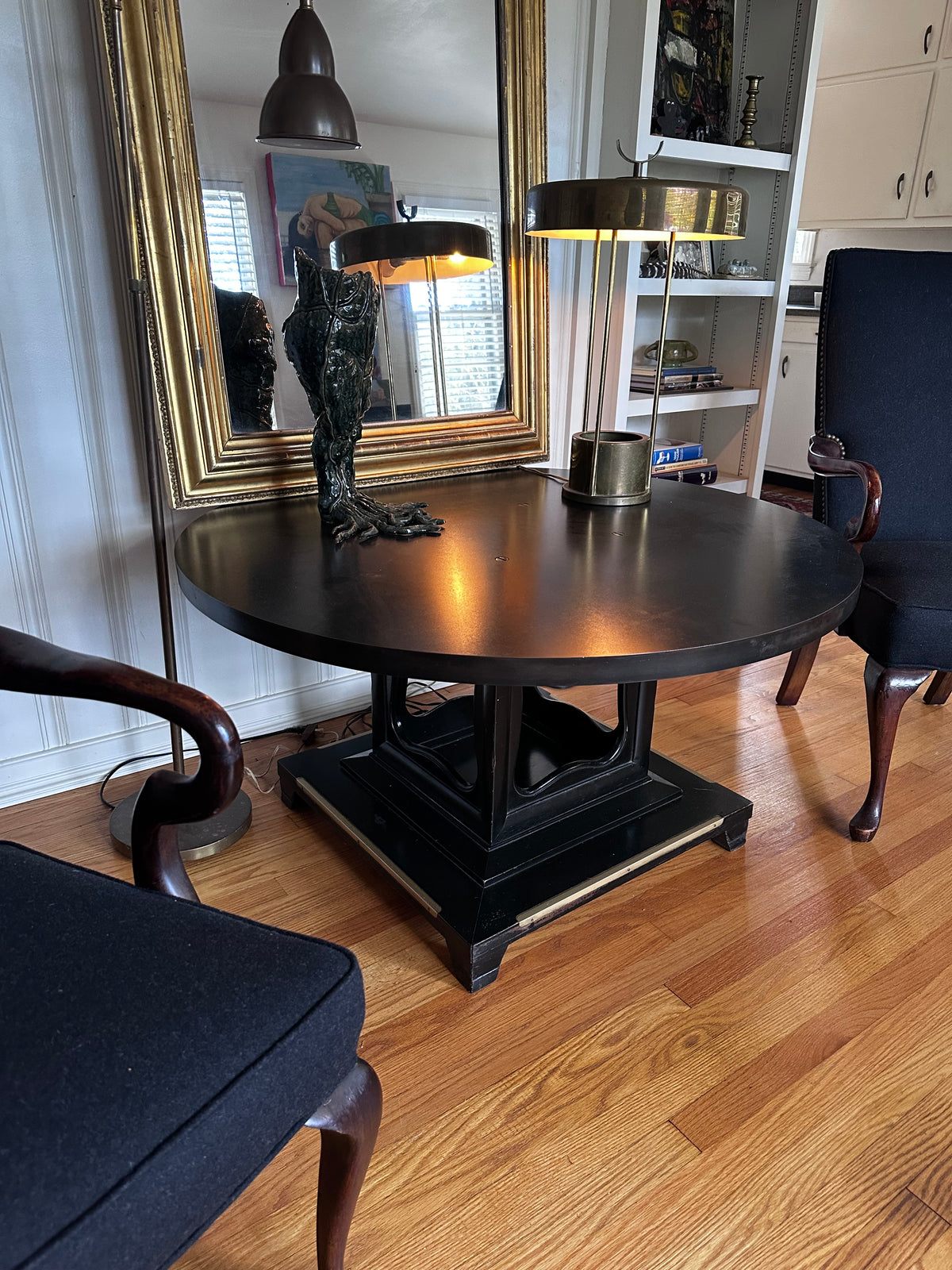 Steel top cocktail table