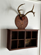 Folk Art Antler Wall Shelf
