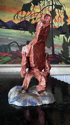 Copper Painted Stone Figure