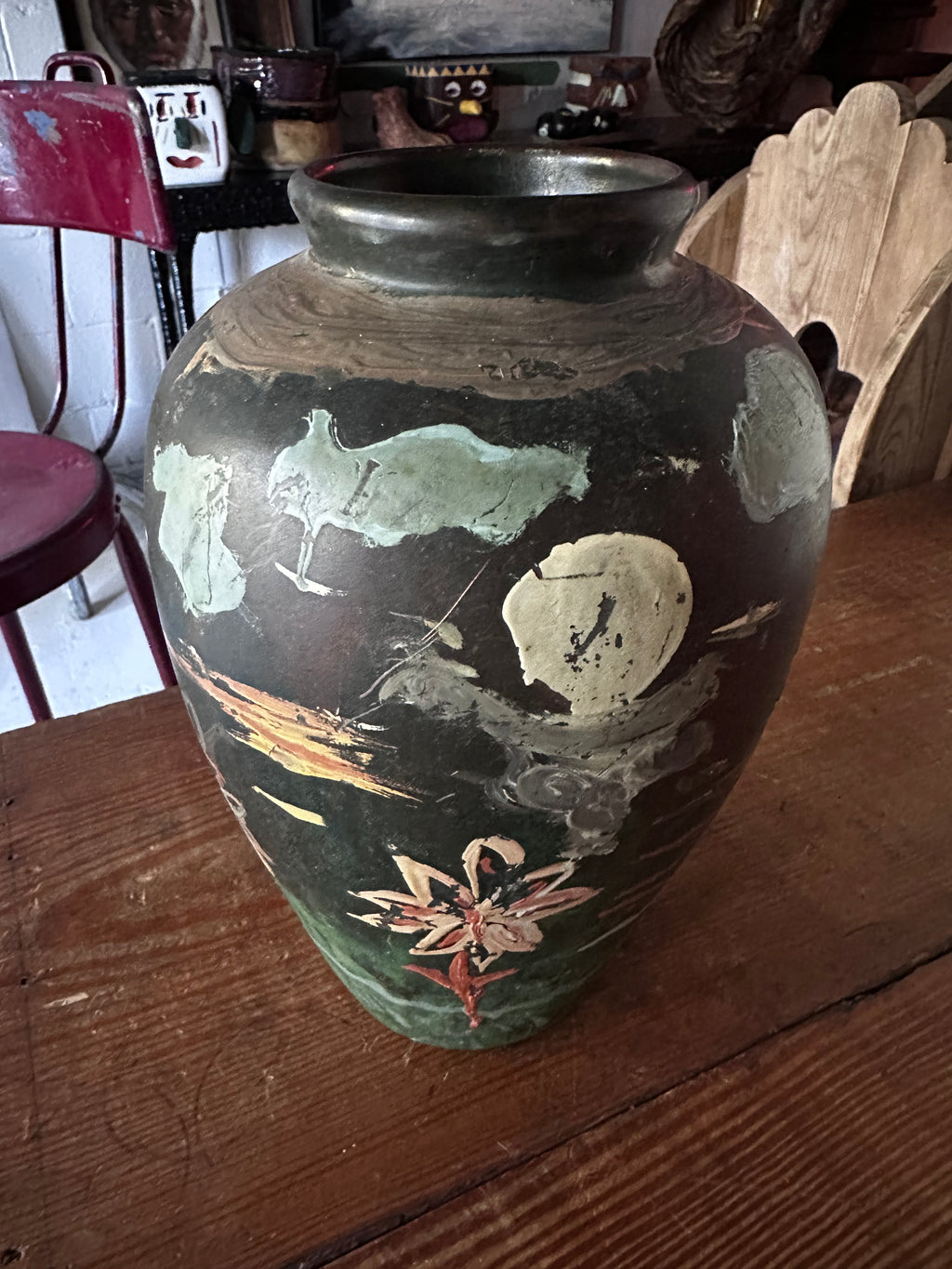 Painted Ceramic Vase