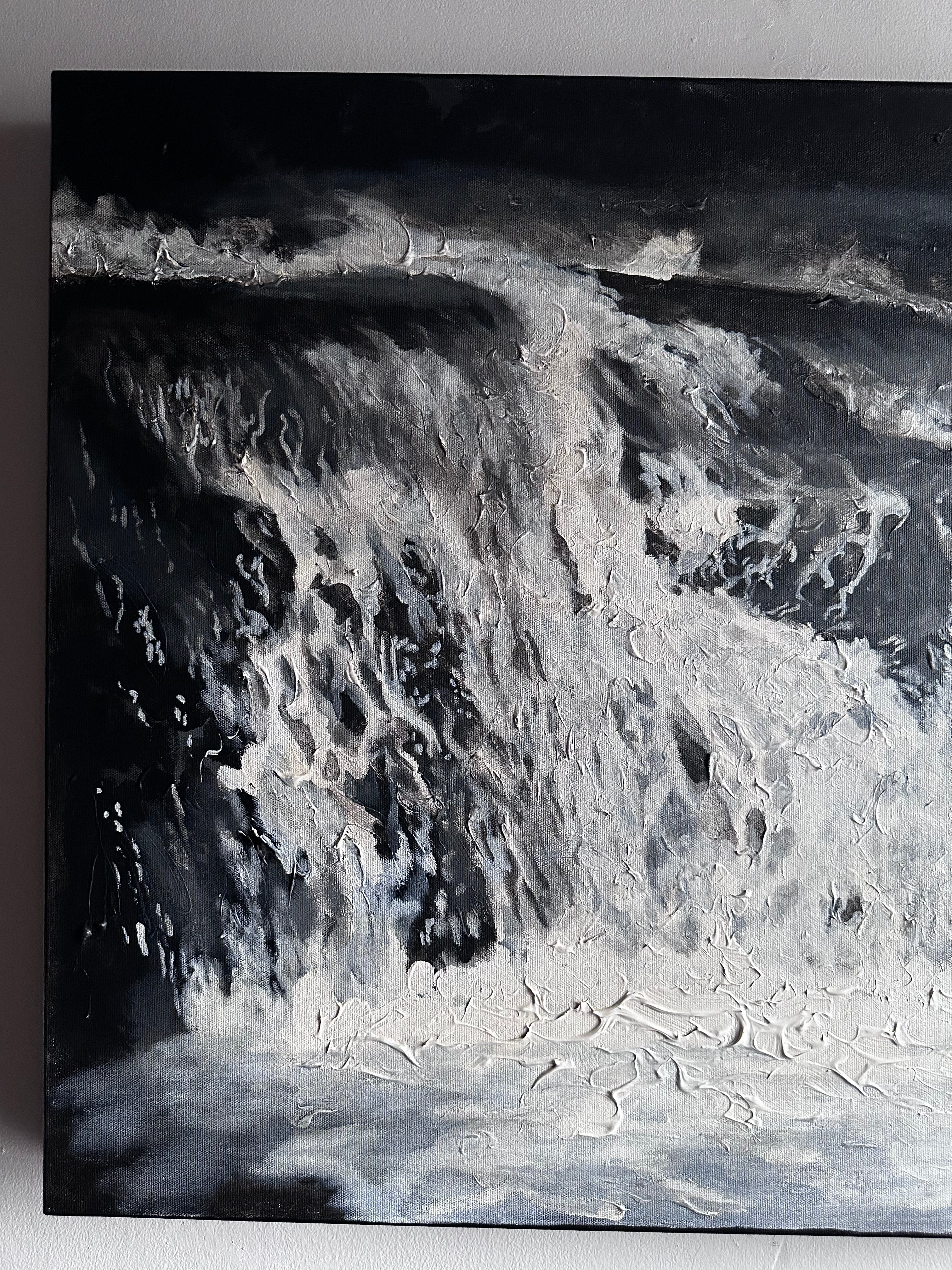 Black and White Waterfall
