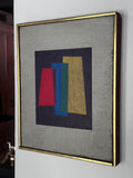 Mid-century artist board over painted linen