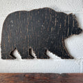 Wooden bear sign fragment