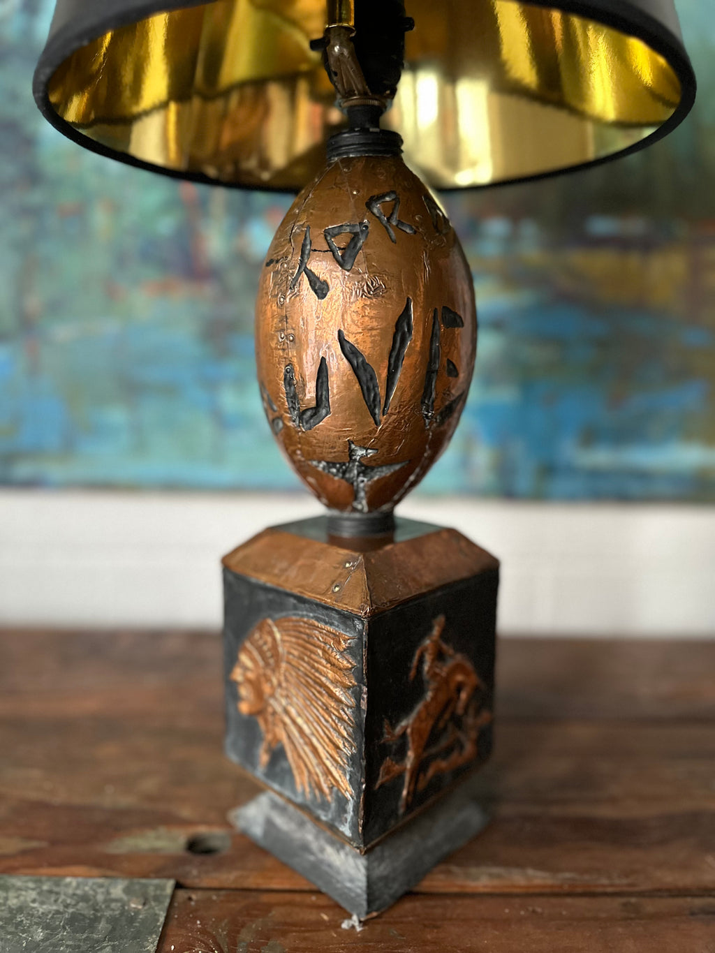 Commemorative Canadian Copper Table Lamp
