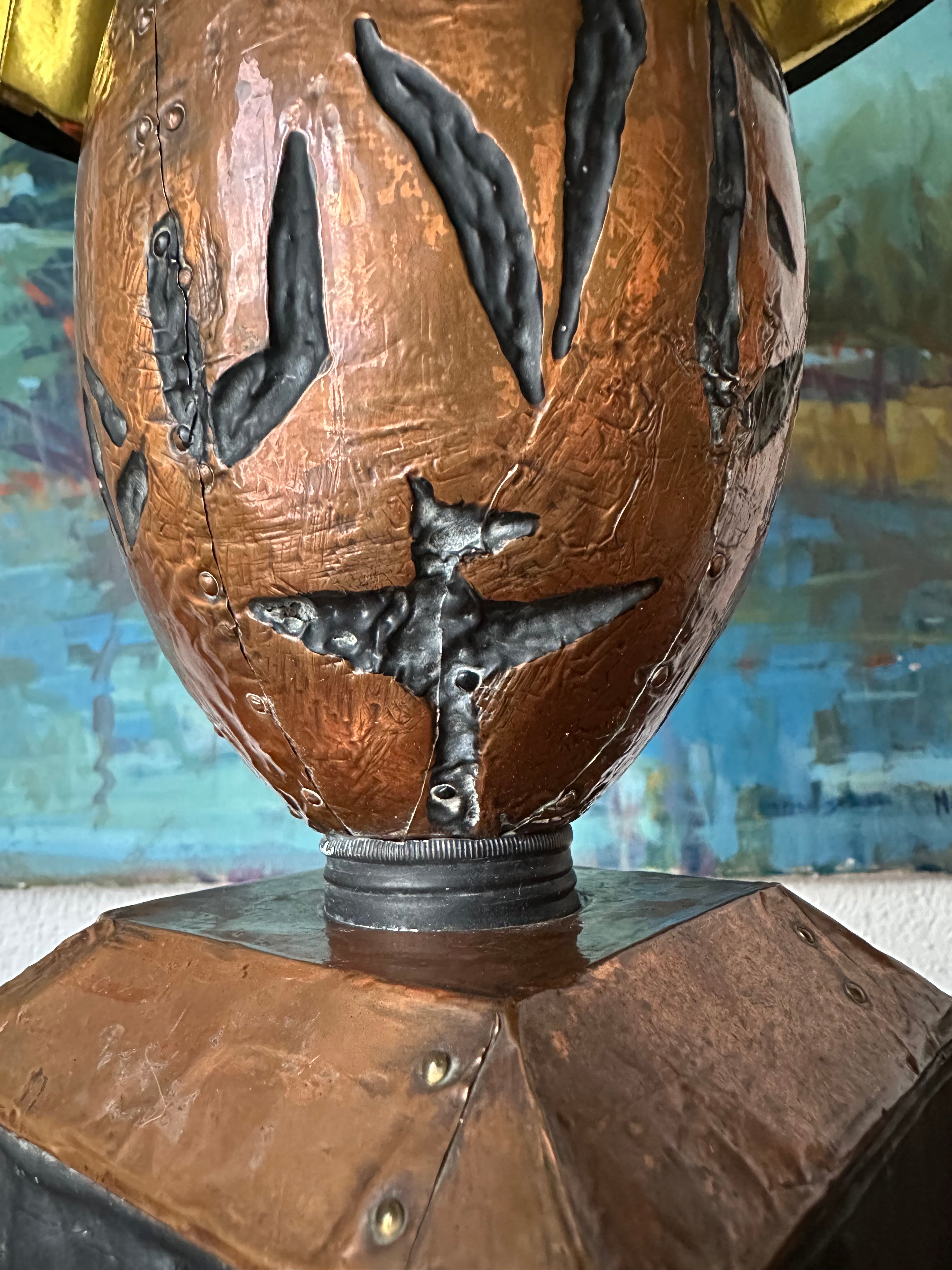 Commemorative Canadian Copper Table Lamp