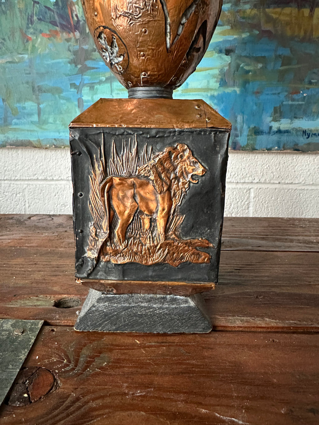 Commemorative Canadian Copper Table Lamp