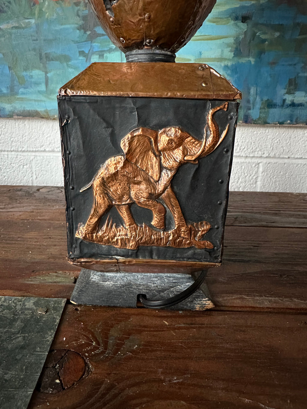 Commemorative Canadian Copper Table Lamp