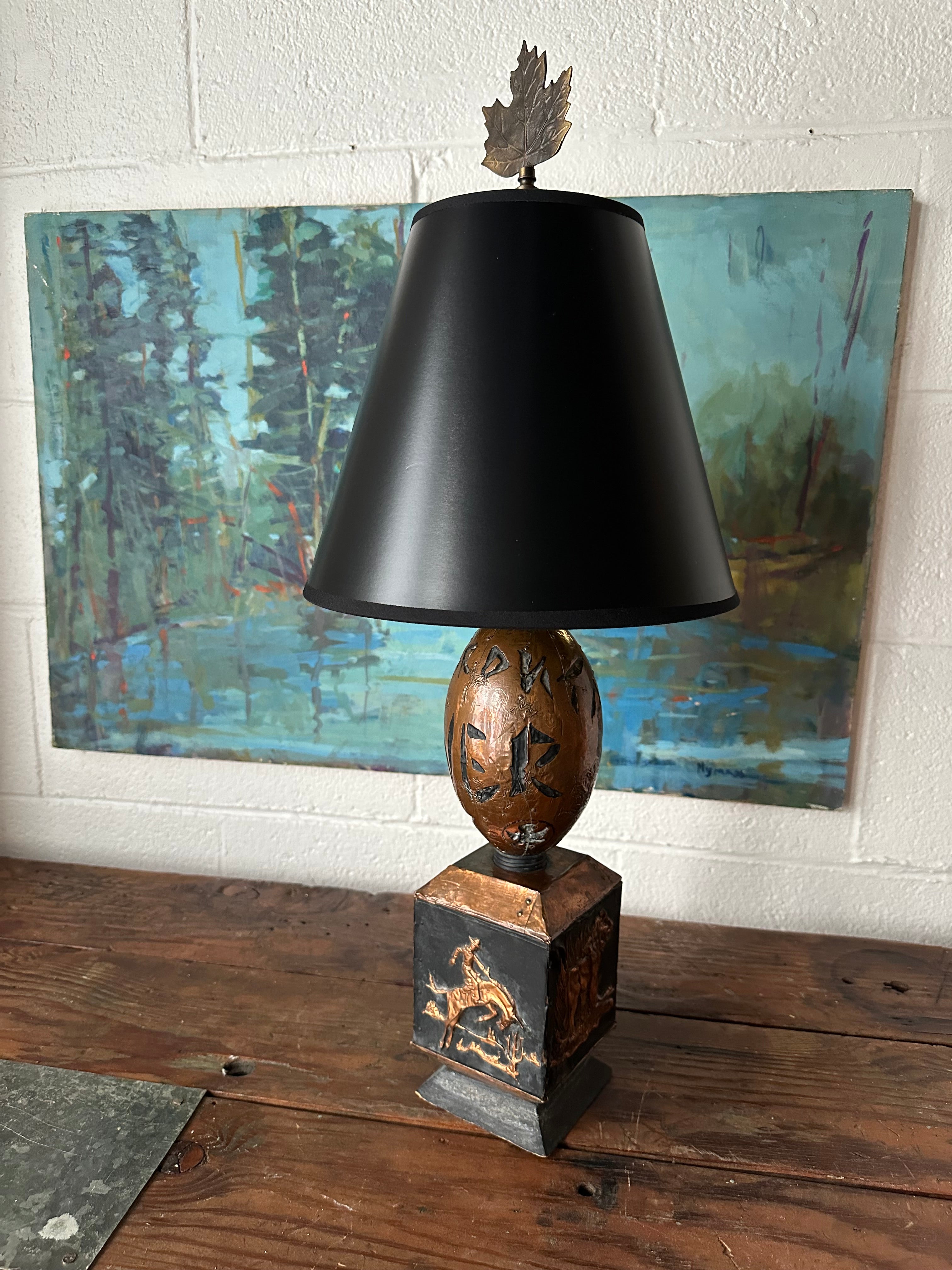 Commemorative Canadian Copper Table Lamp