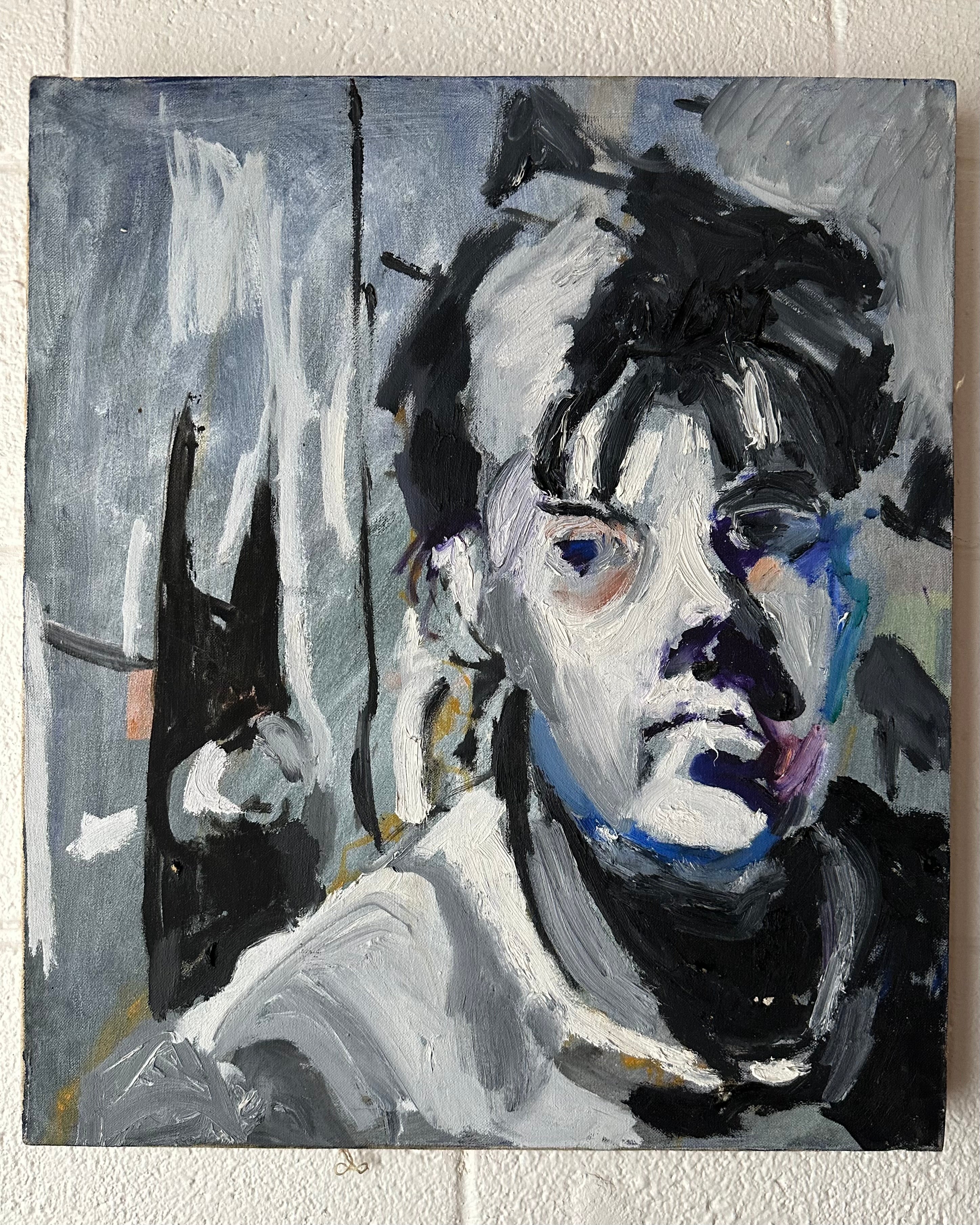 Portrait in Blues and Grays