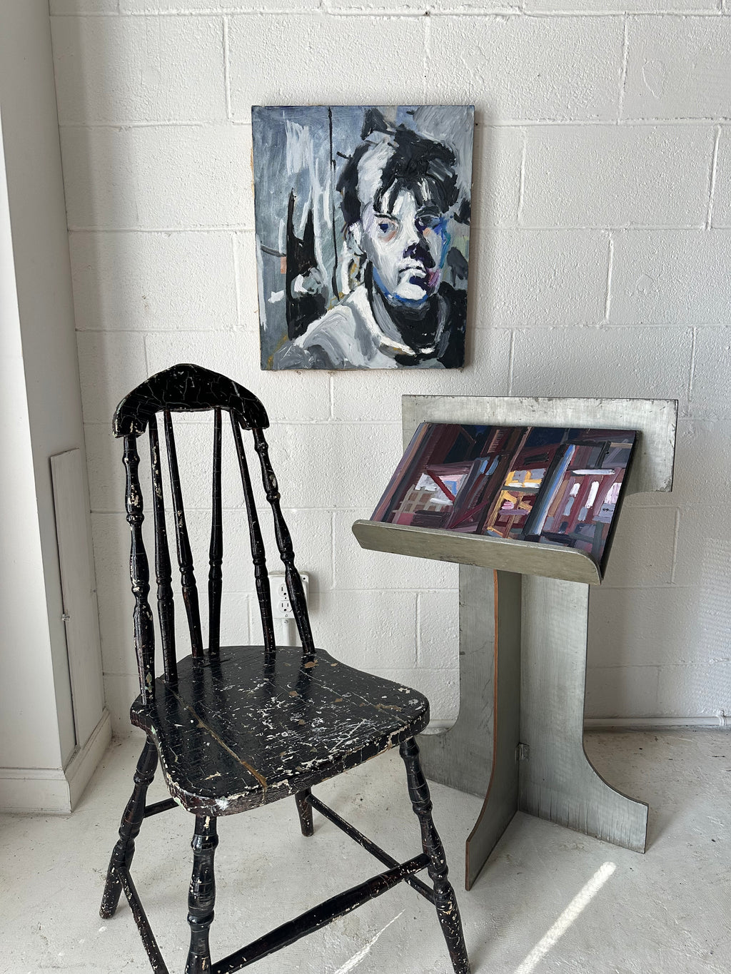 Portrait in Blues and Grays