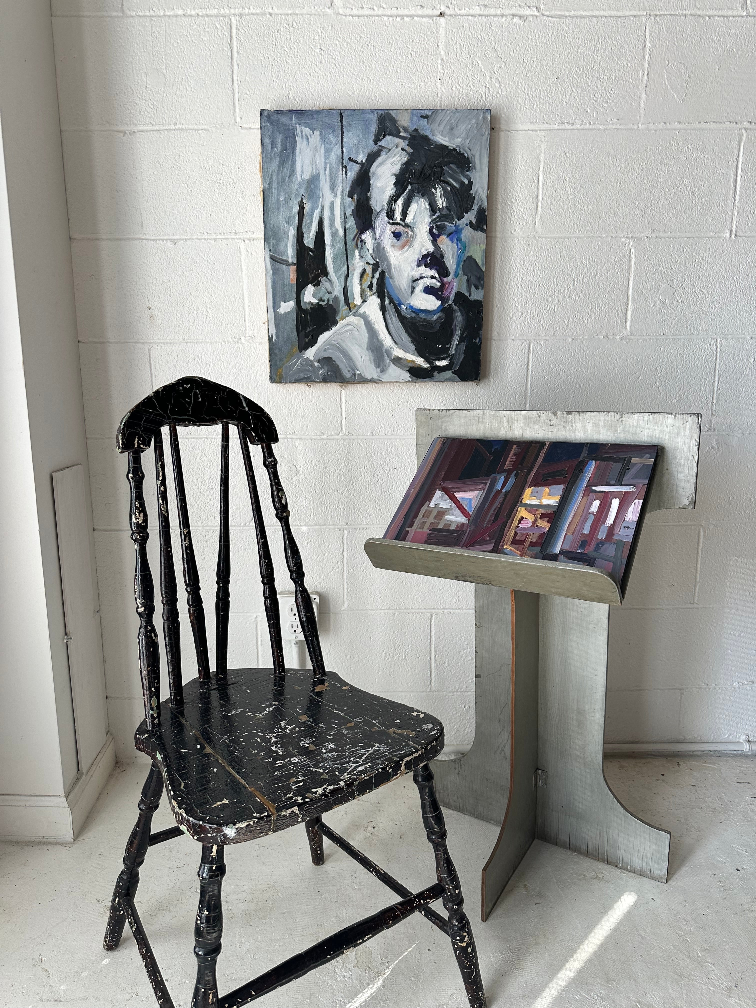 Portrait in Blues and Grays