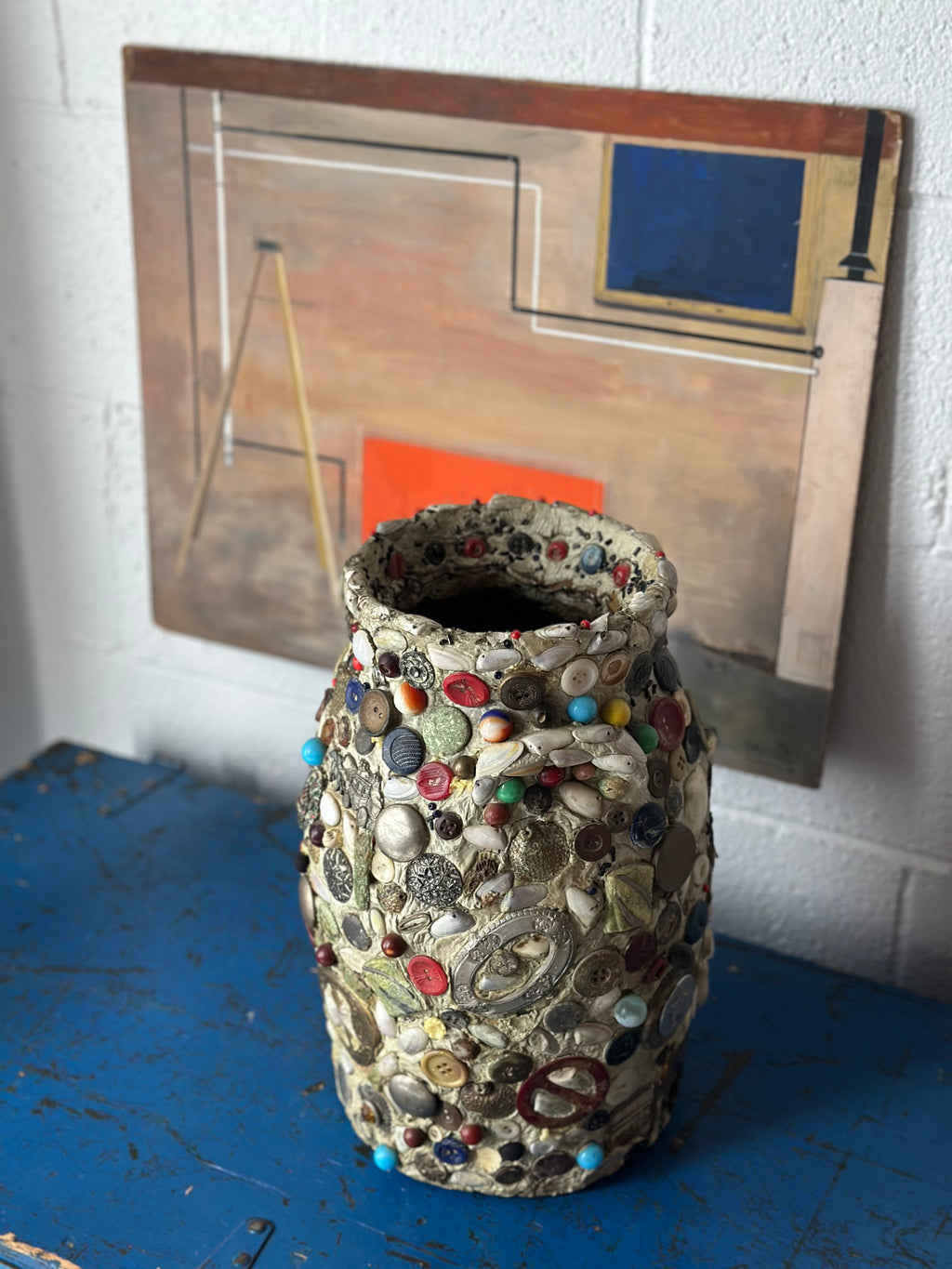 Marble Encrusted Memory Jar