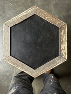 Hexagonal Slate Top Side Table