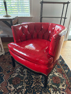 Pair of 1960s red lounge chairs