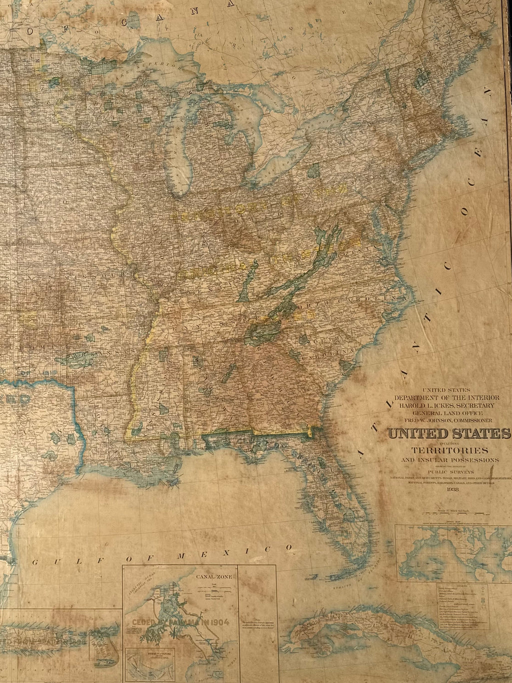 1930s US Territorial Map