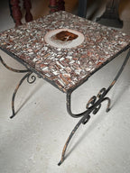 Mosaic Tile Top Side Table