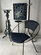 Pair of 50s hoop chairs in dark denim