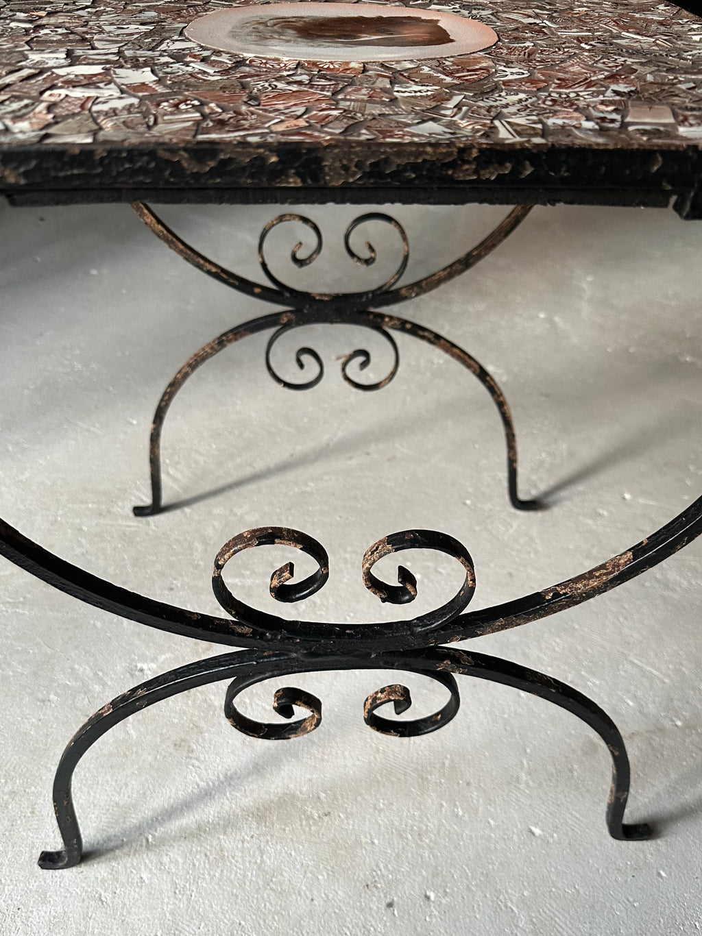 Mosaic Tile Top Side Table