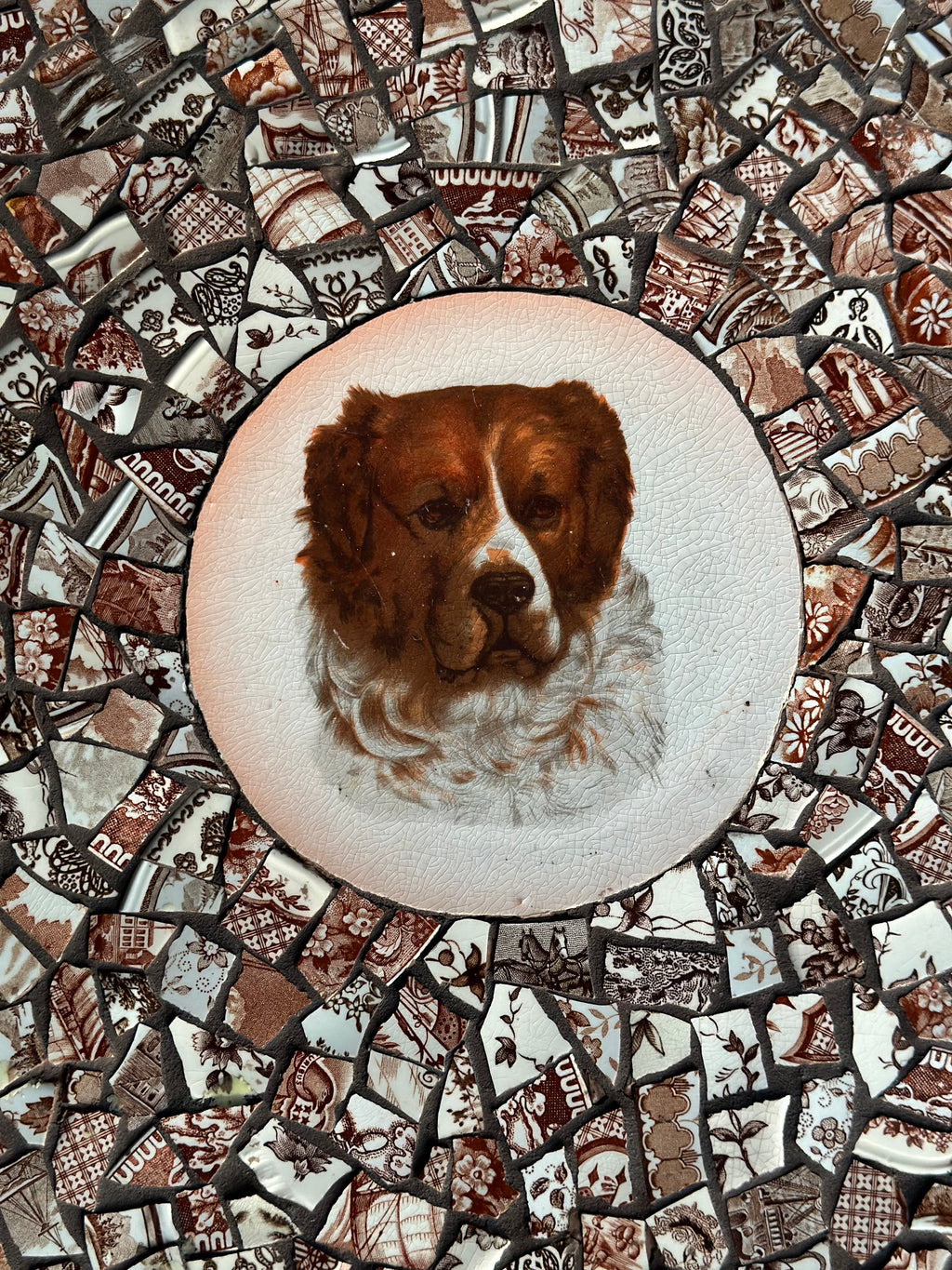 Mosaic Tile Top Side Table
