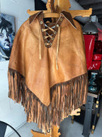 70’s Leather Poncho