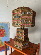 Marble and Popsicle Stick Lamp