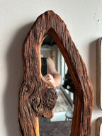 1960’s Oval Wooden Mirror