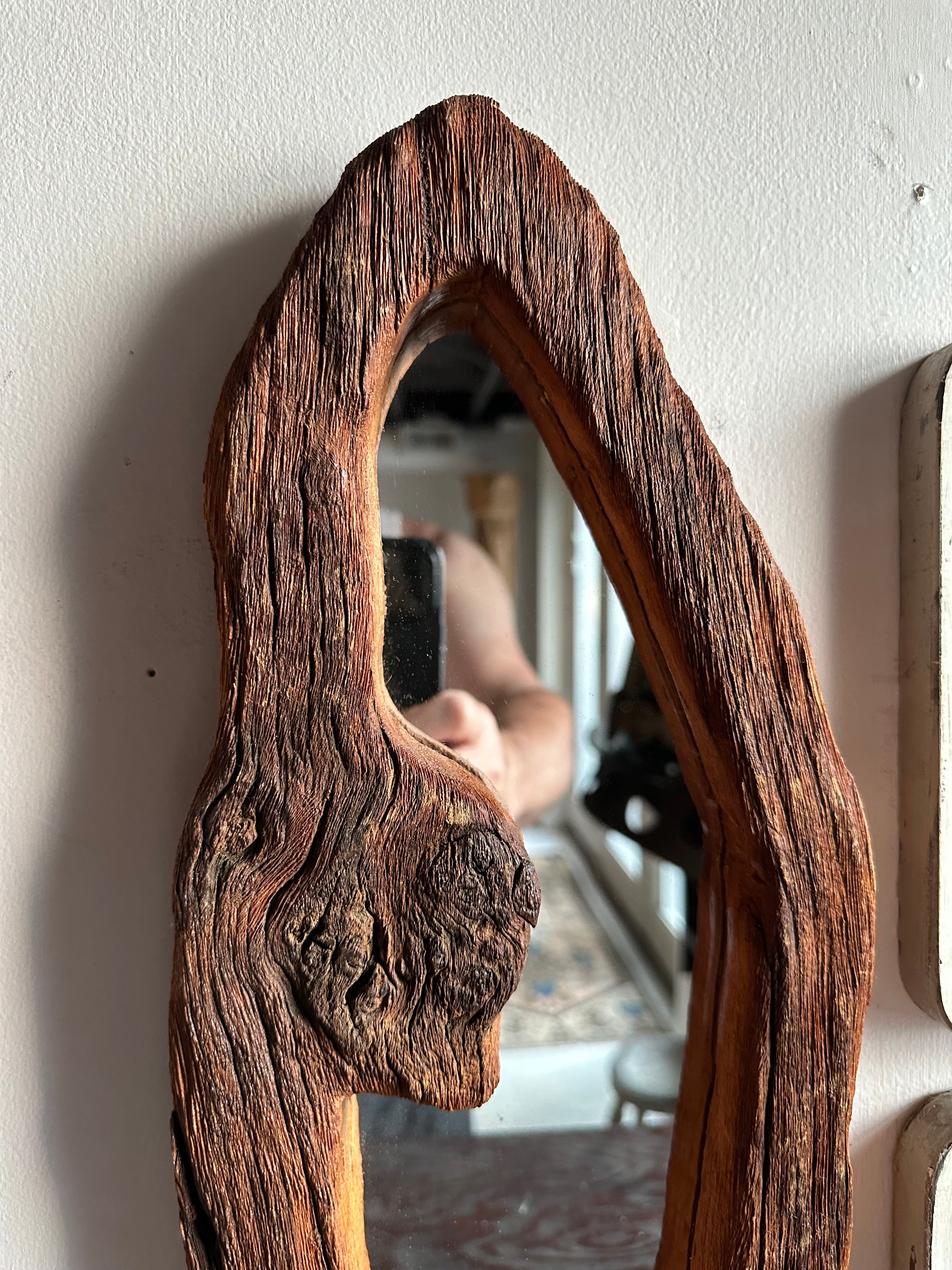 1960’s Oval Wooden Mirror