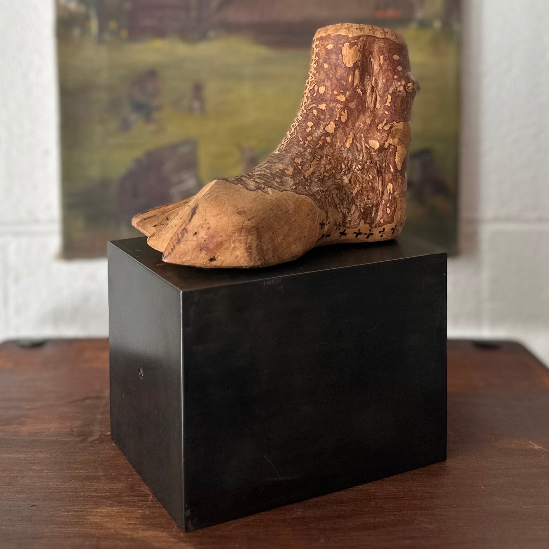 Carved Rhododendron Foot