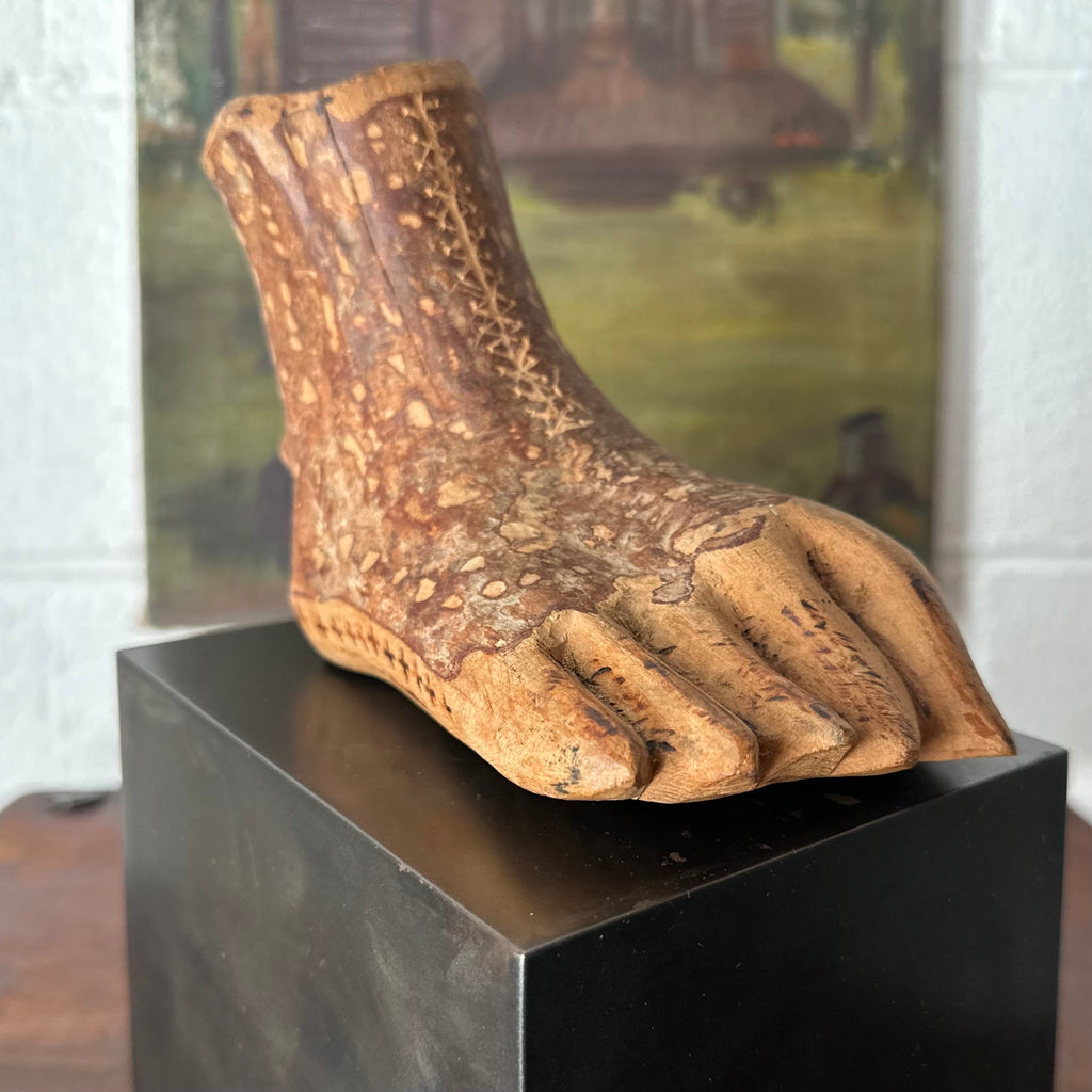 Carved Rhododendron Foot