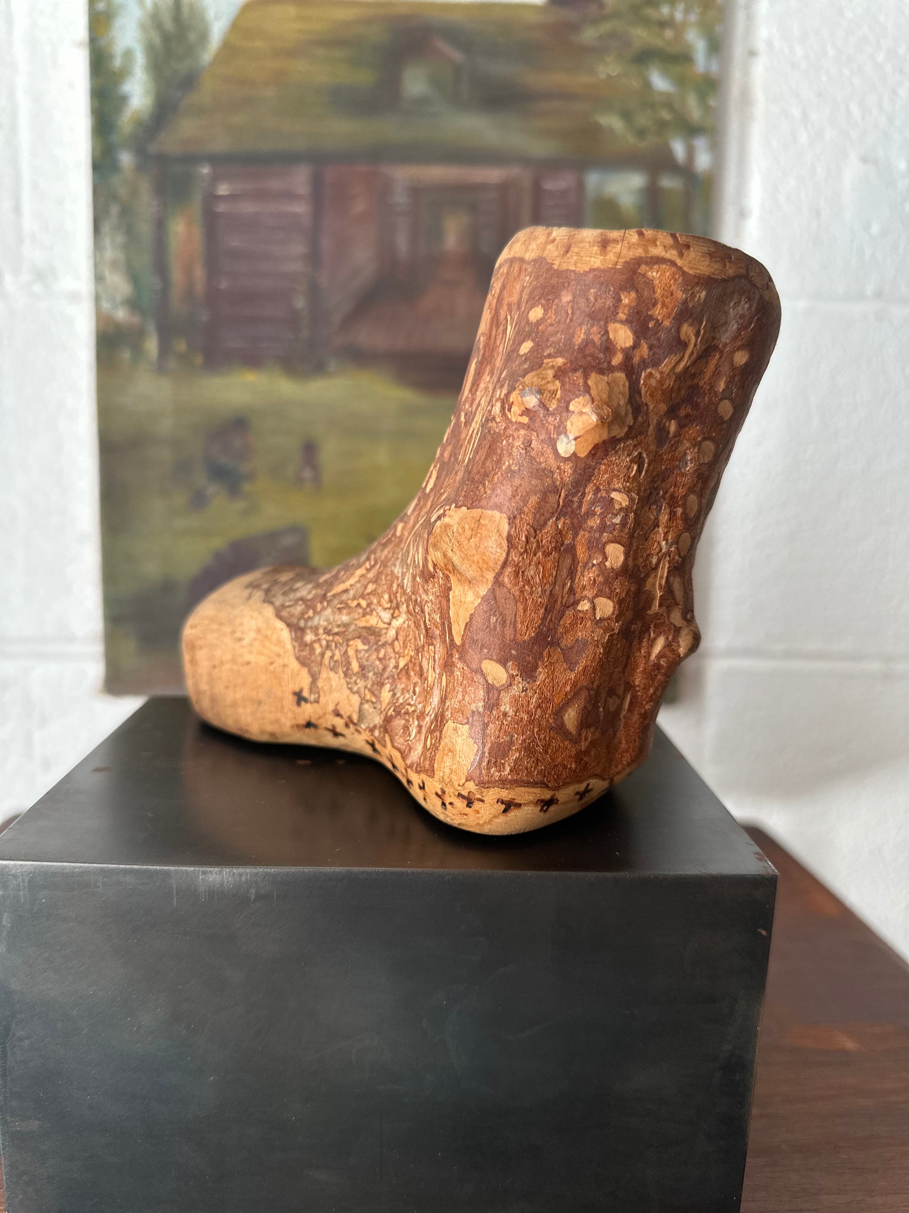 Carved Rhododendron Foot
