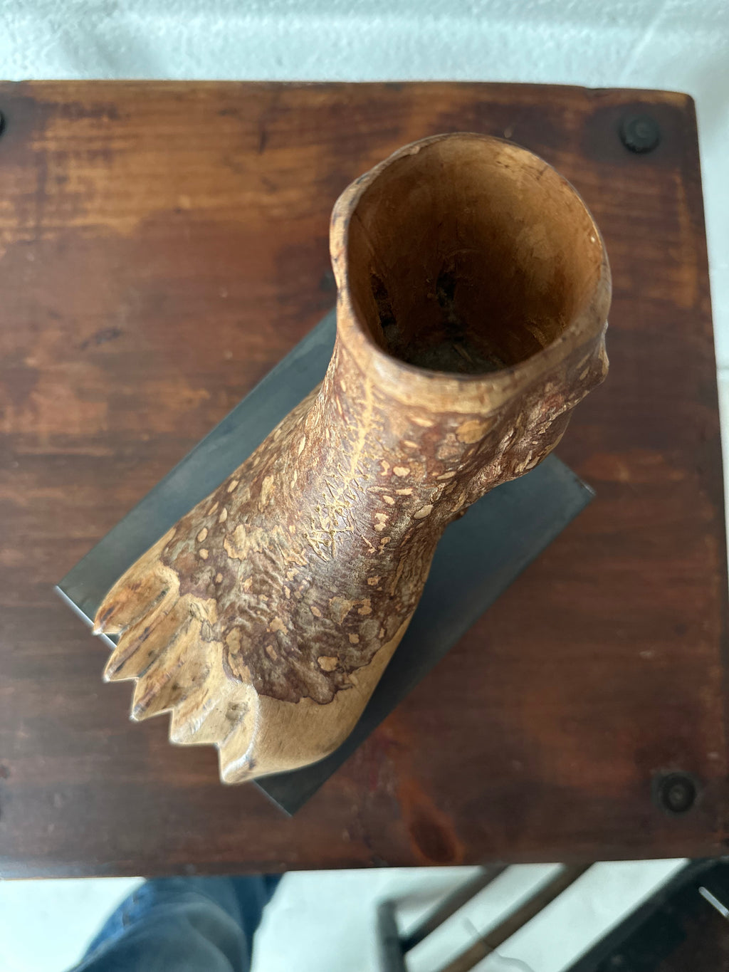 Carved Rhododendron Foot