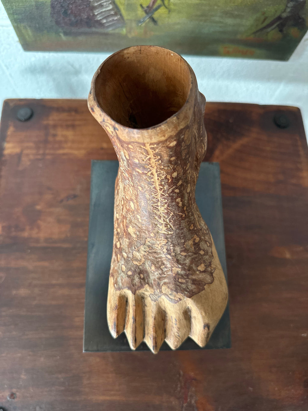 Carved Rhododendron Foot