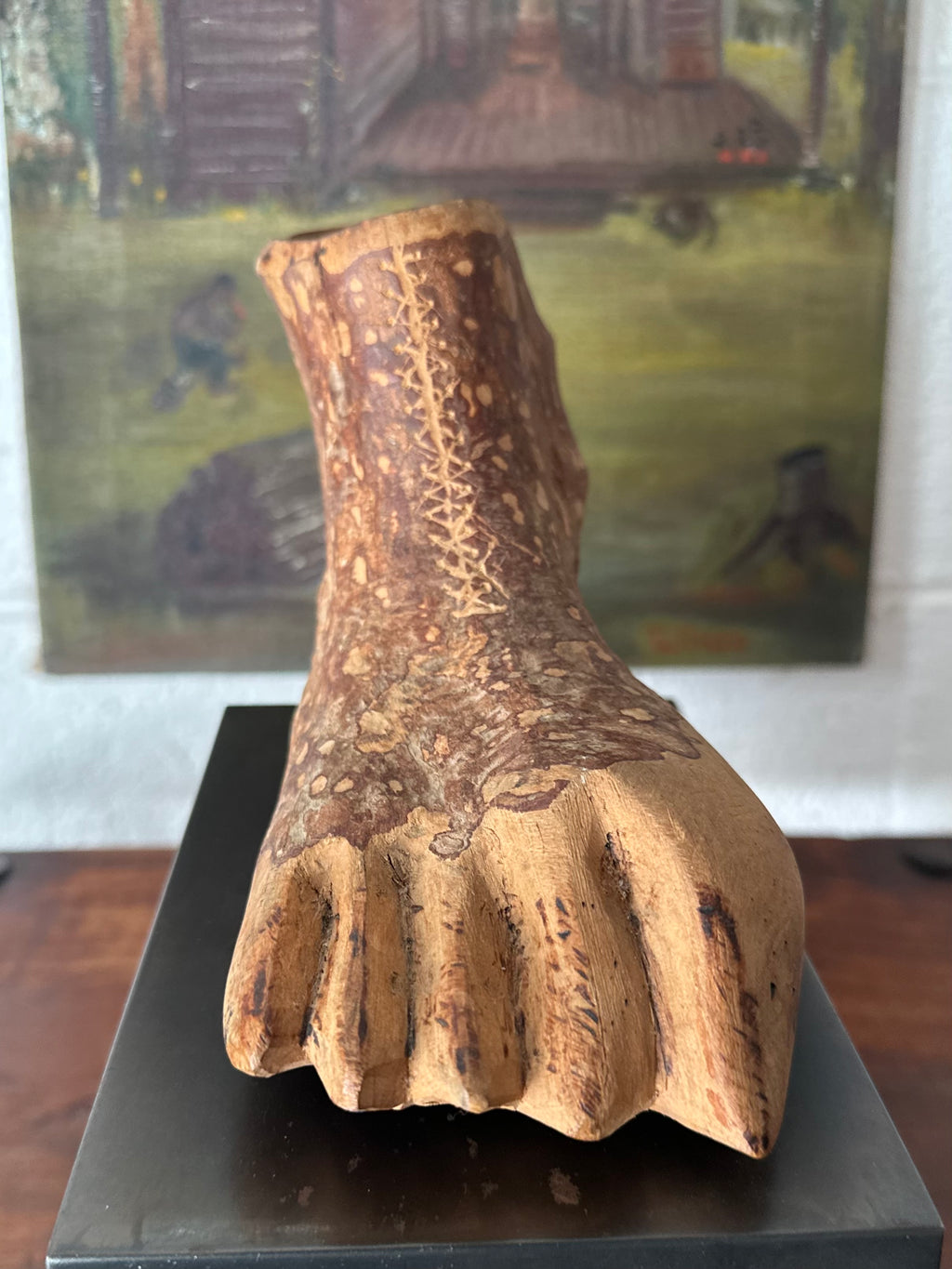 Carved Rhododendron Foot