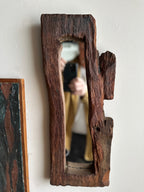 Hand Carved 1960’d Rectangular Mirror