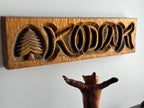 Carved Kodiak Sign