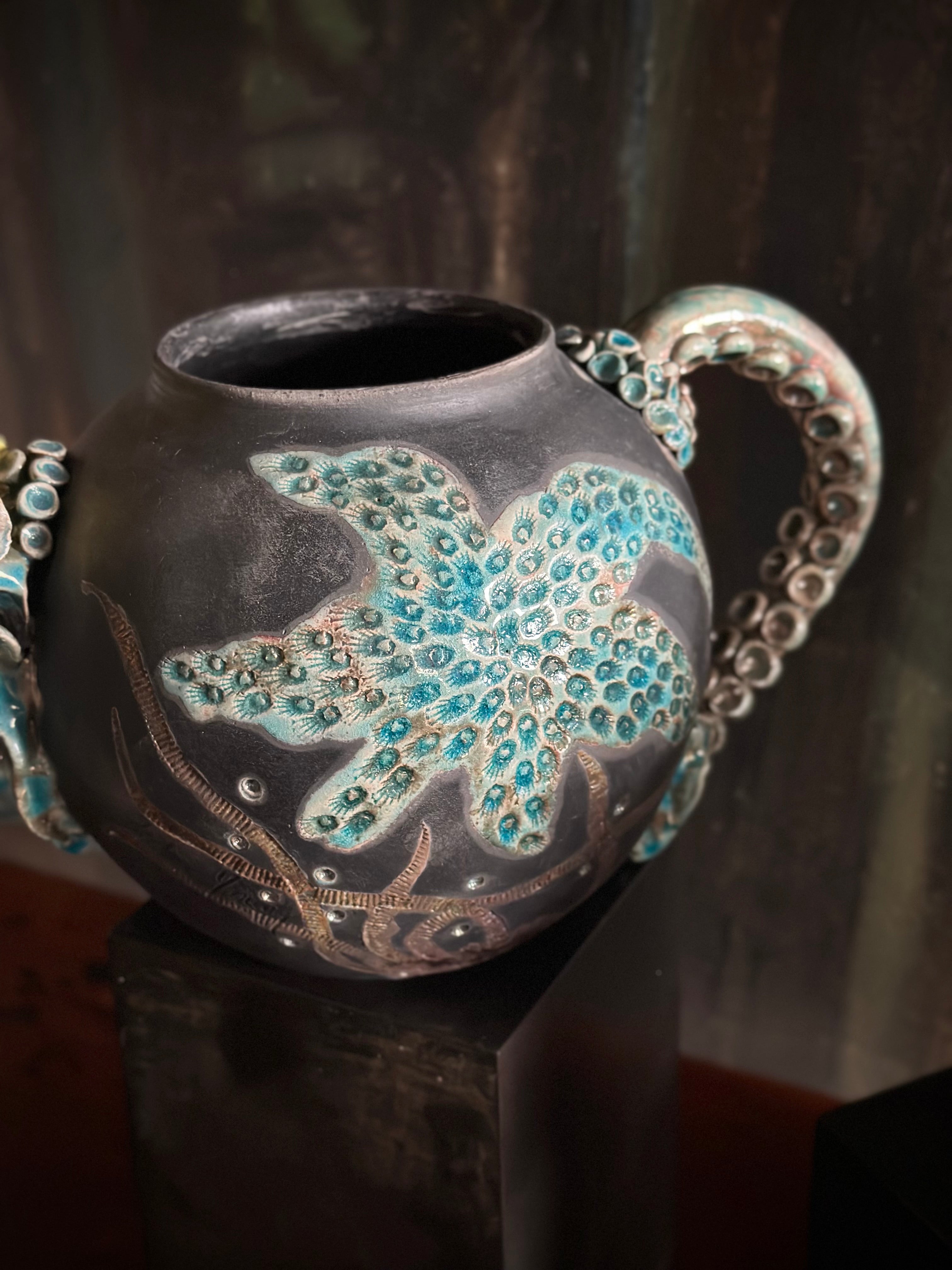 Sea Critter Ceramic Vessel