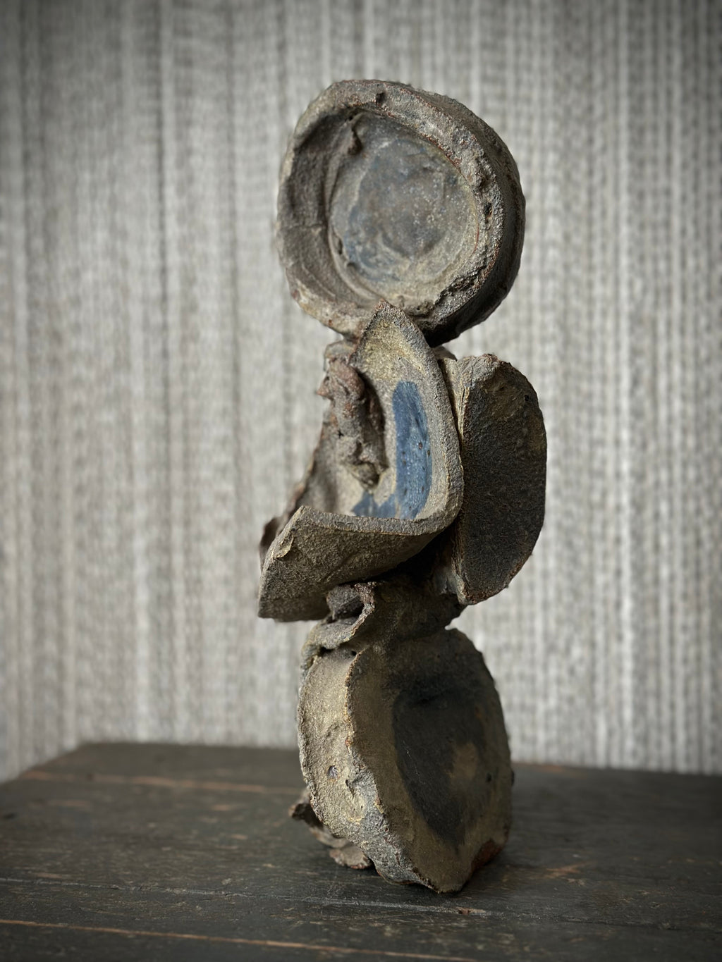 Slab Ceramic Mother and Child Sculpture